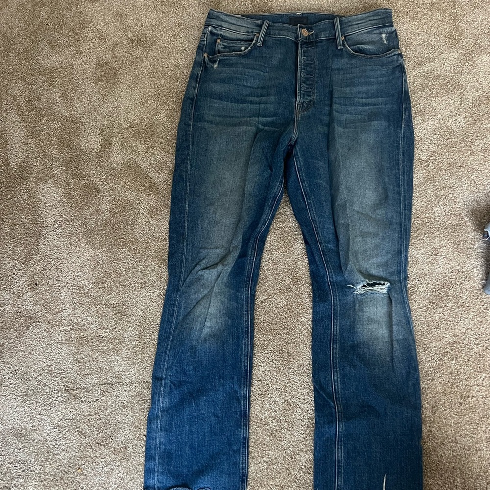 Mother Boot Cut Blue Jeans